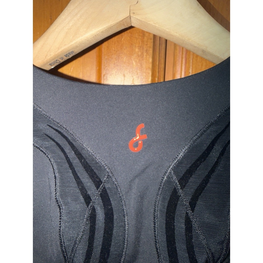 Fanka Women's L Sports Bra Black Embrace Up Wireless Wide Strap High Impact Run - Picture 3 of 8